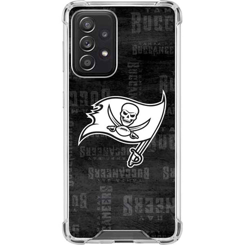 NFL Tampa Bay Buccaneers Black & White Galaxy A52 5G Clear Case